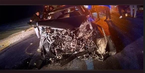 أول صور لسيارة إسماعيل الليثي عقب تعرضه لحادث سير مروع ونقله إلى العناية المركزة