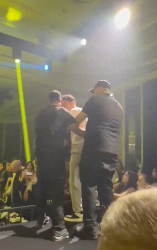 معجب يقتحم مسرح حفل هيفاء وهبي في عمان والأمن يتصدى له