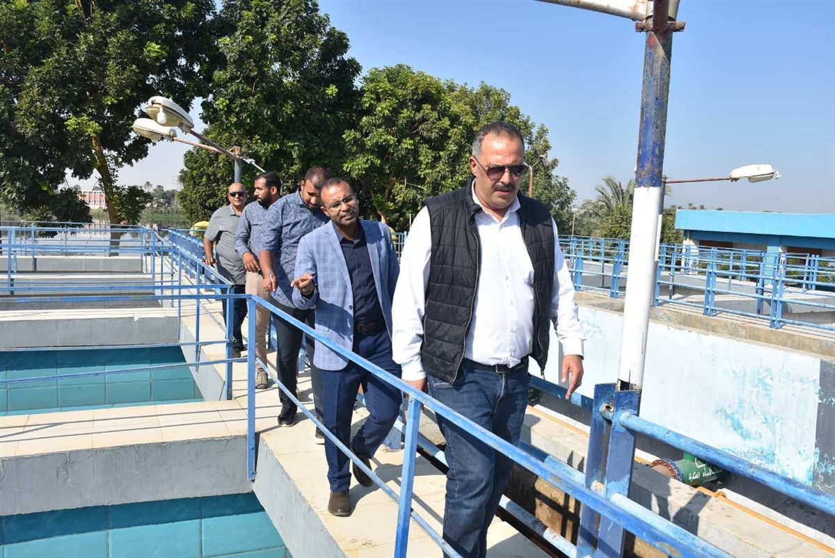 رئيس شركة المياة يتفقد محطة الصعايدة