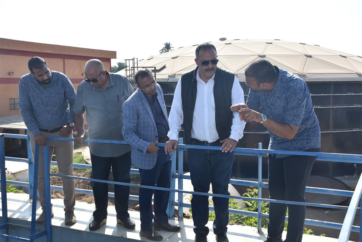 رئيس شركة المياة يتفقد محطة الصعايدة