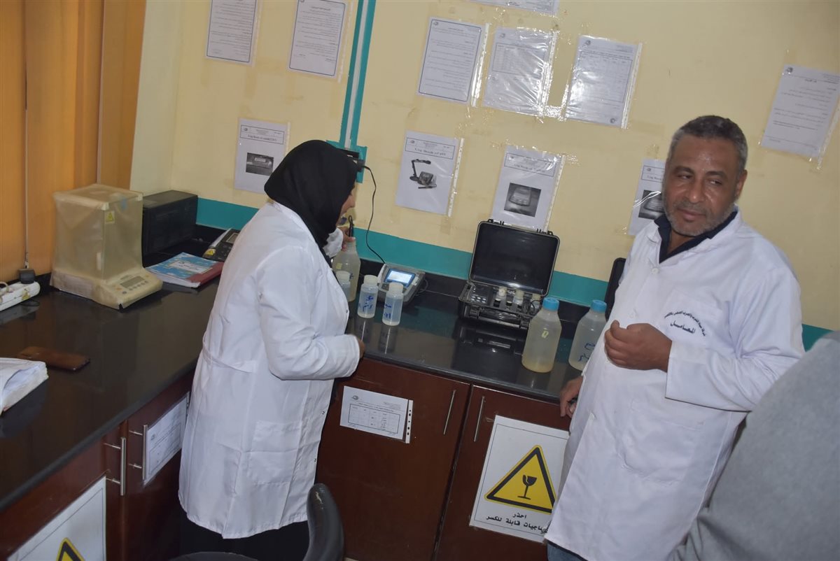 رئيس شركة المياة يتفقد محطة الصعايدة