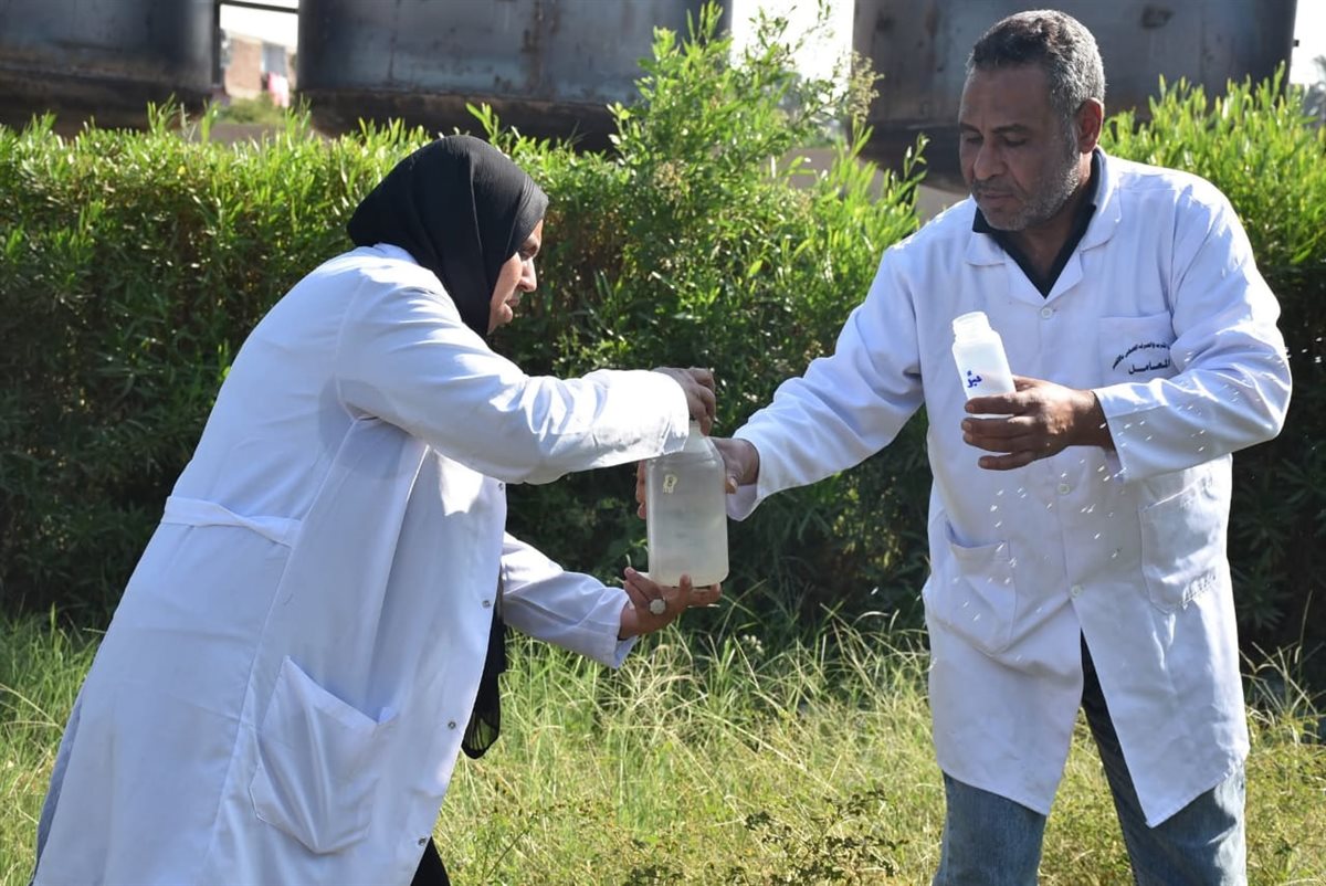 رئيس شركة المياة يتفقد محطة الصعايدة