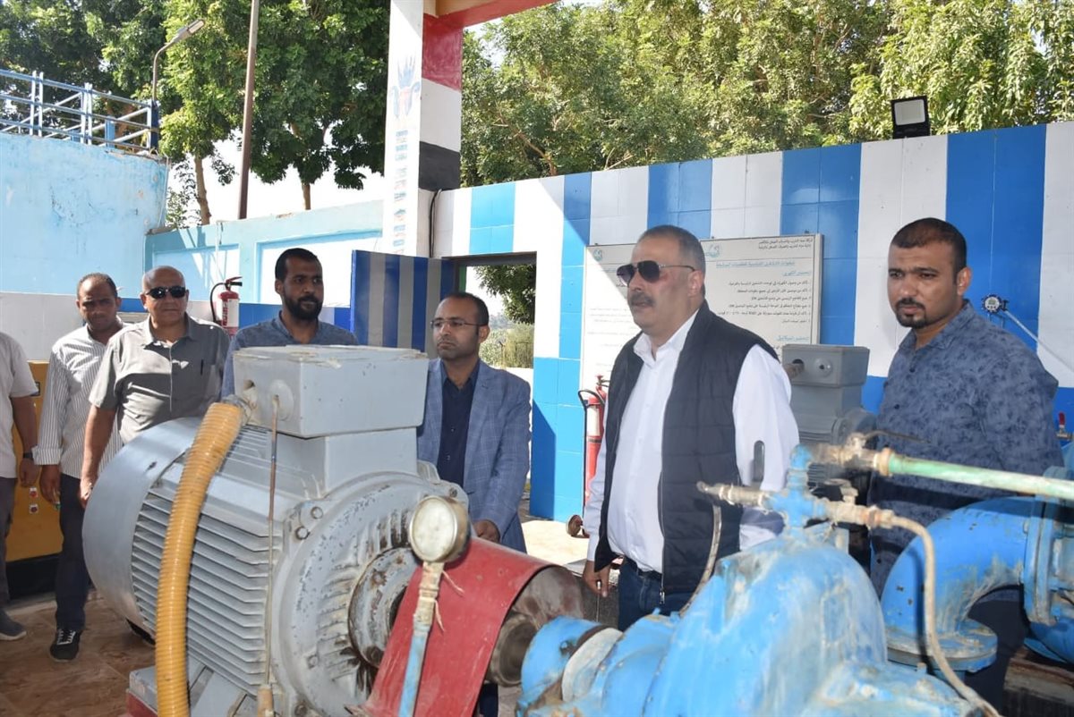 رئيس شركة المياة يتفقد محطة الصعايدة