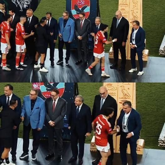 <strong>تجاهل زيزو لاعب الأهلي لـ هشام نصر نائب رئيس الزمالك</strong>