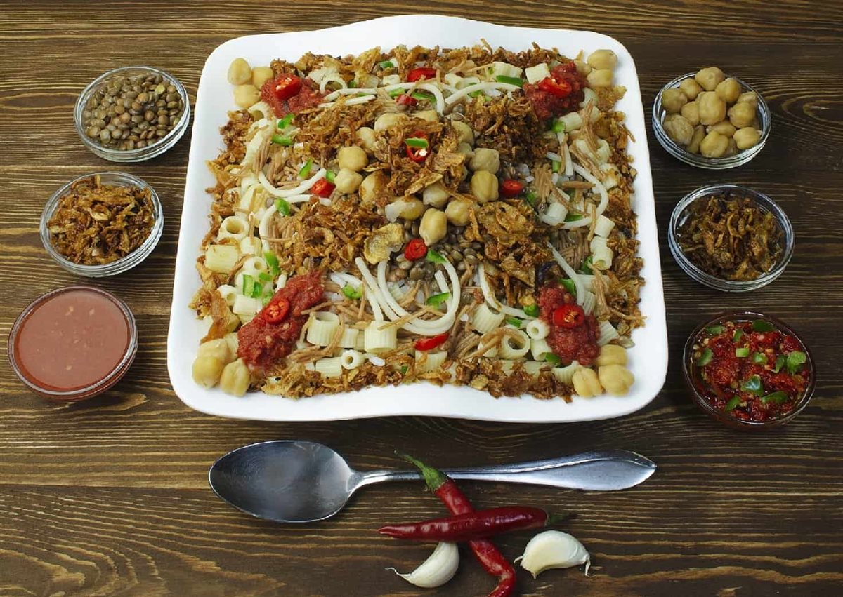 طريقة عمل الكشري في حلة واحدة