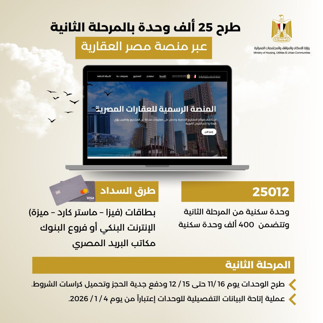 منصة مصر العقارية كراسة الشروط