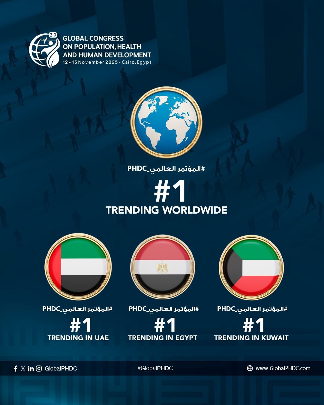 المؤتمر العالمي للسكان والصحة والتنمية البشرية PHDC’25