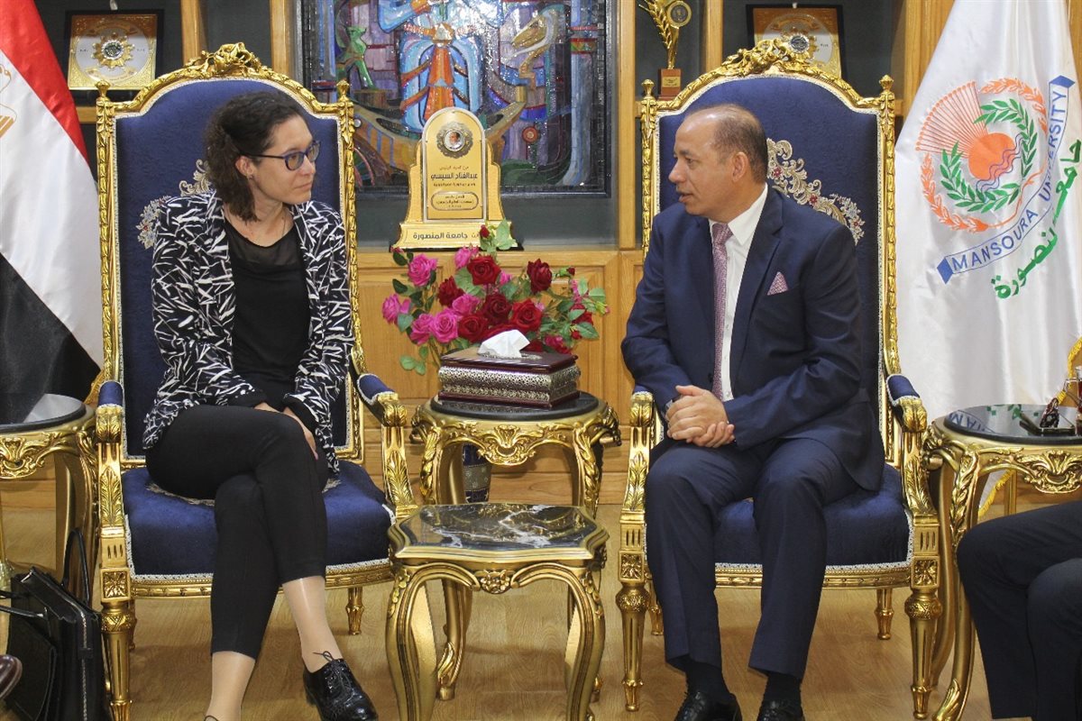 رئيس جامعة المنصورة يبحث مع سفيرة المجر توسيع التعاون العلمي والبحثي<br>