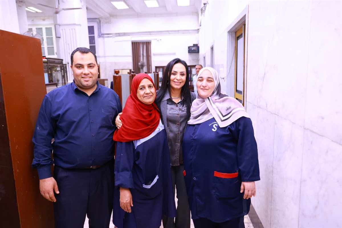 وزيرة التضامن تزور المقر الرئيسي لبنك ناصر