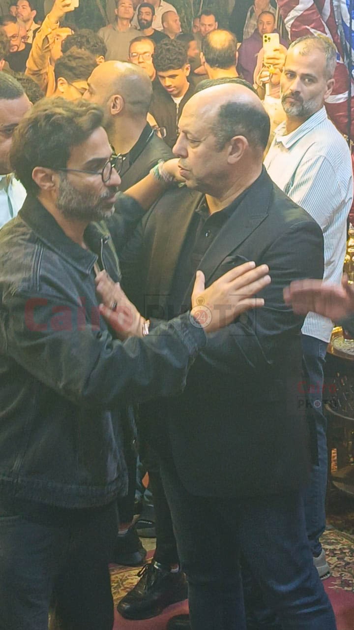 أحمد فهمي ومصطفى كامل يقدمان واجب العزاء في الكابتن محمد صبري بالحامدية الشاذلية