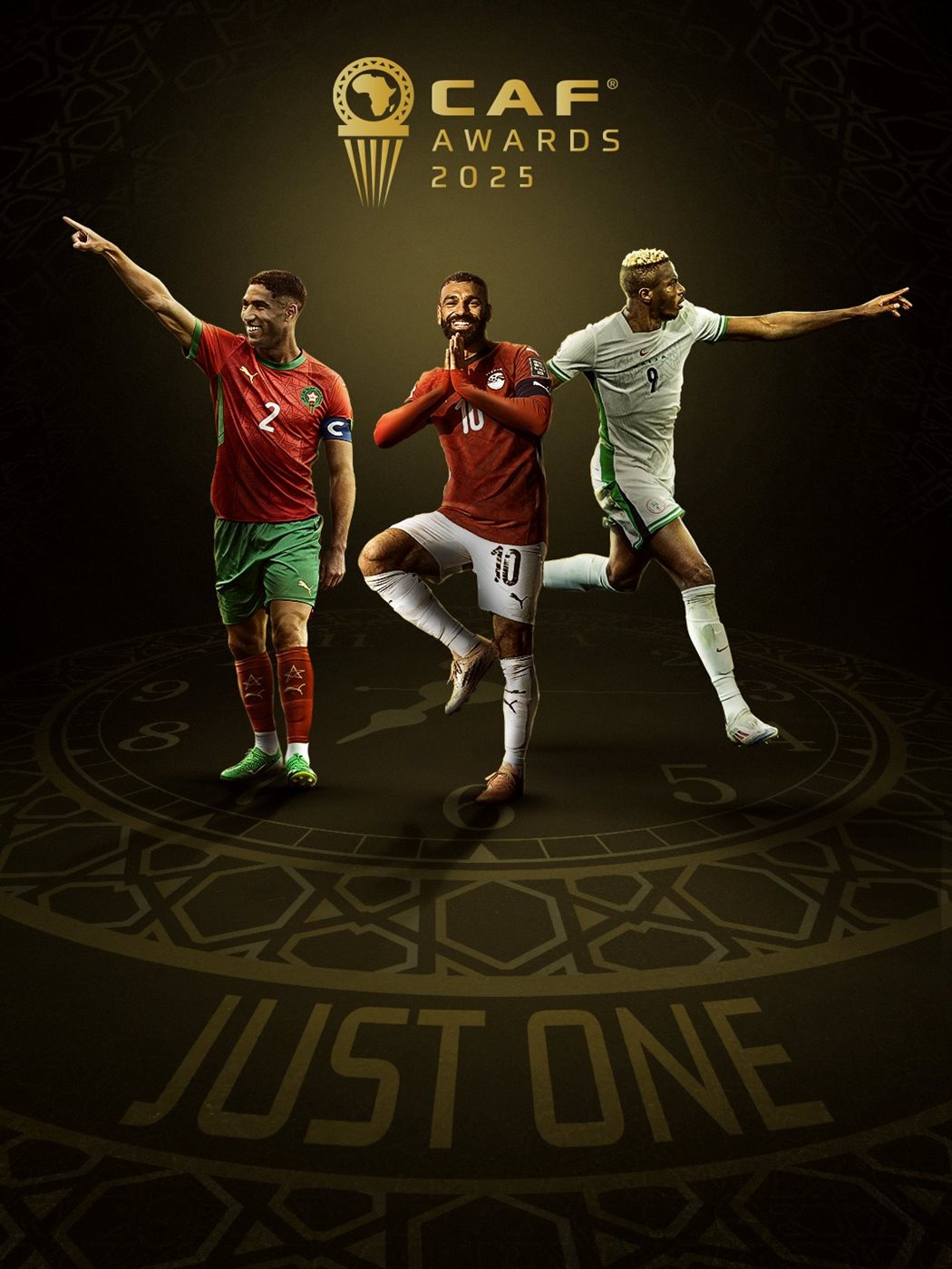 فيكتور أوسيمين ومحمد صلاح وأشرف حكيمي