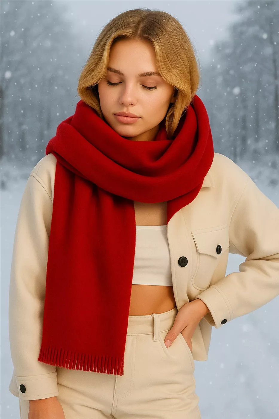 أسعار الشال الأحمر