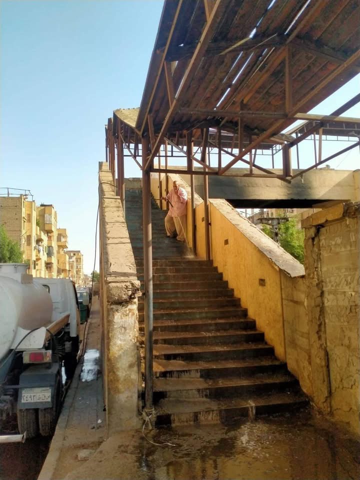 حملة مكبرة وتنظيف كوبري مزلقان القراريش