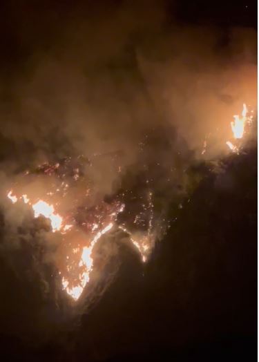 حريق ضحم شمال لبنان