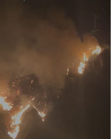 حريق ضحم شمال لبنان