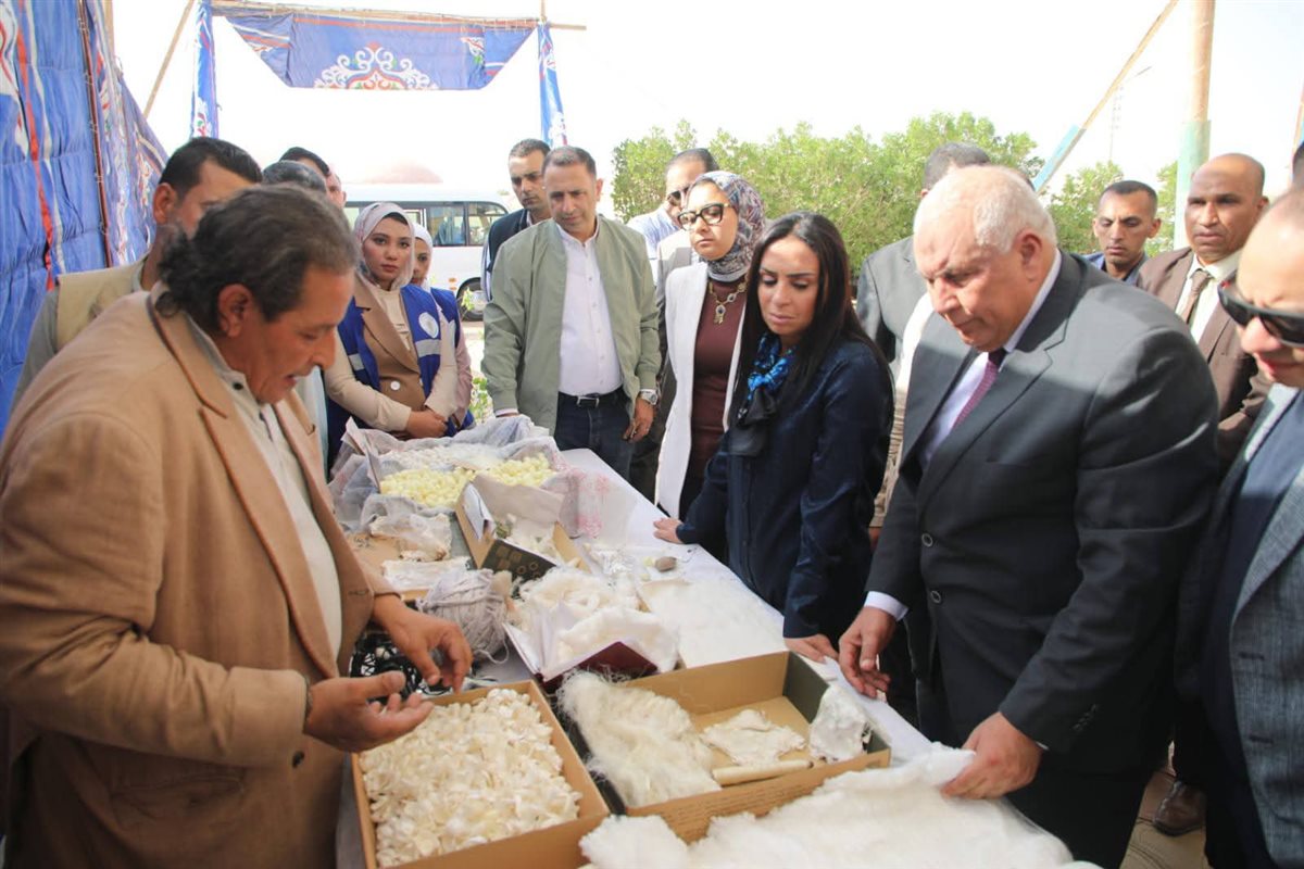 جانب من جولة وزيرة التضامن ومحافظ الوادي الجديد