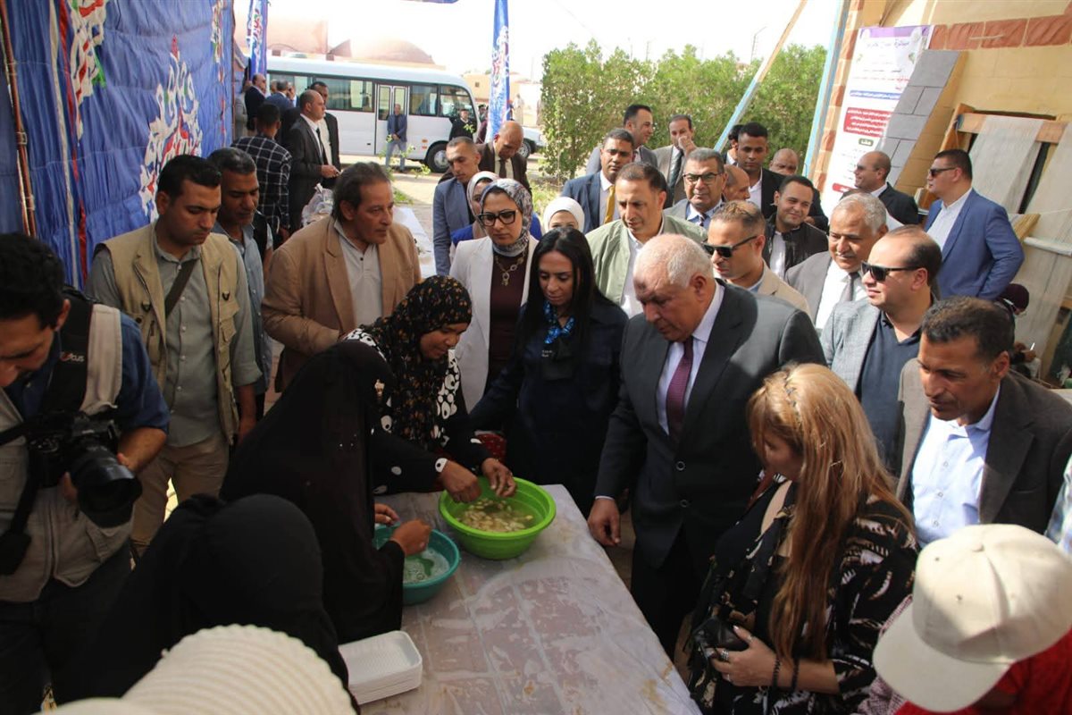 جانب من جولة وزيرة التضامن ومحافظ الوادي الجديد