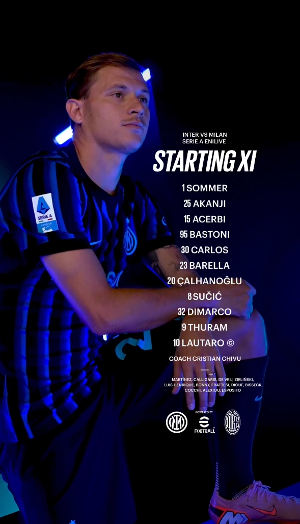 <strong>تشكيل إنتر أمام ميلان في الدوري الإيطالي</strong>