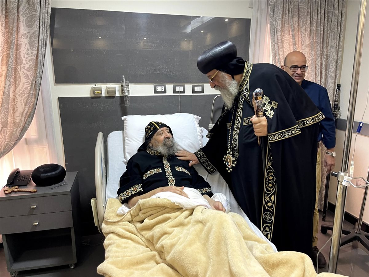 البابا تواضروس يزور الأنبا ويصا والأنبا أرساني<br>