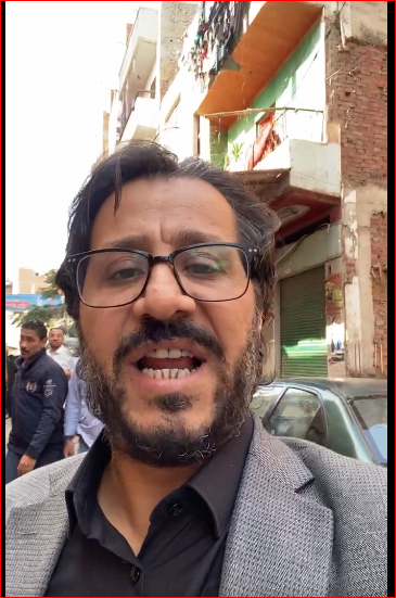 البرلسي أثناء البث المباشر قبل تدخل وزارة الداخلية