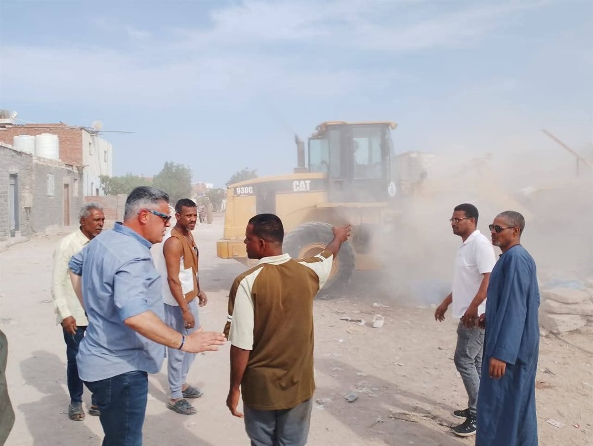 إزالة تعديات على أراضى الدولة بالغردقة 