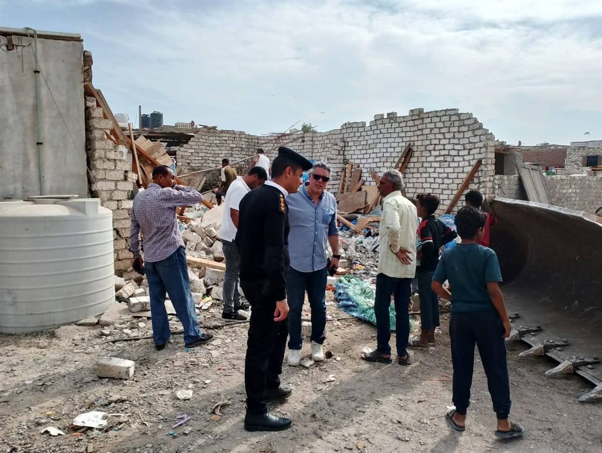 إزالة تعديات على أراضى الدولة بالغردقة 