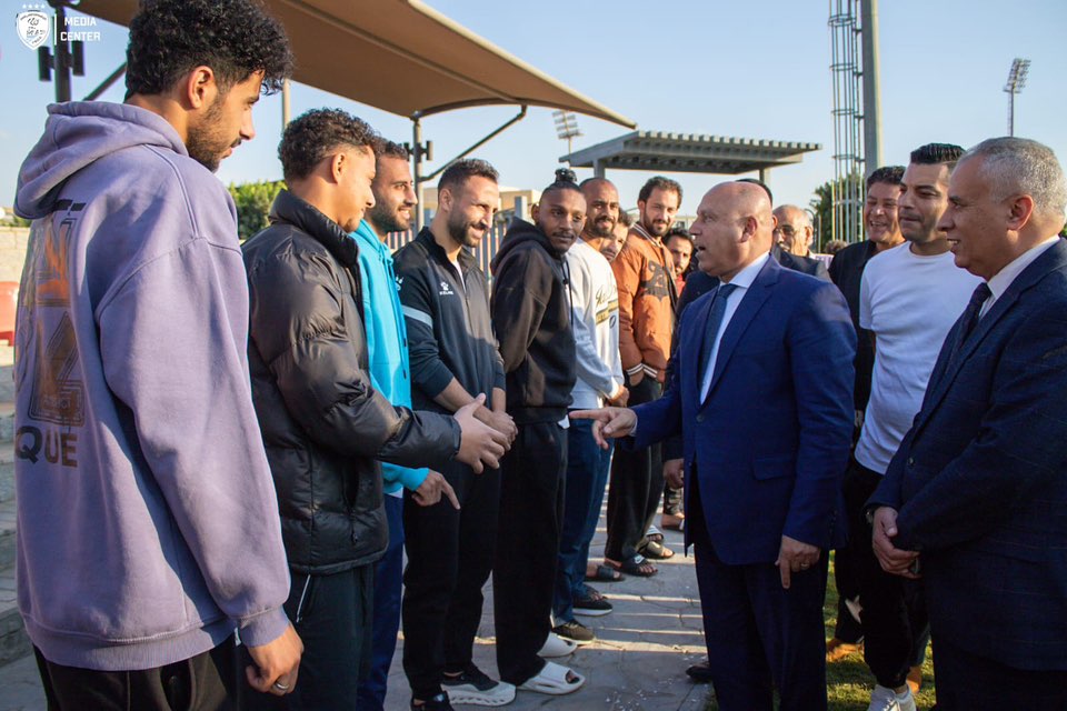 كامل الوزير يزور مران السكة الحديد لدعم ومؤازرة اللاعبين