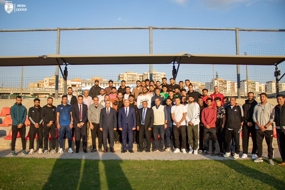 كامل الوزير يزور مران السكة الحديد لدعم ومؤازرة اللاعبين