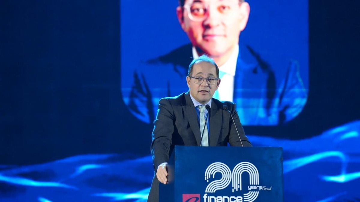 وزير المالية خلال  الاحتفال بمرور 20 عامًا على تأسيس شركة إى. فاينانس