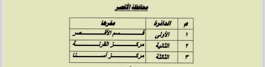 إعادة الإنتخابات في دوائر الأقصر الثلاثة