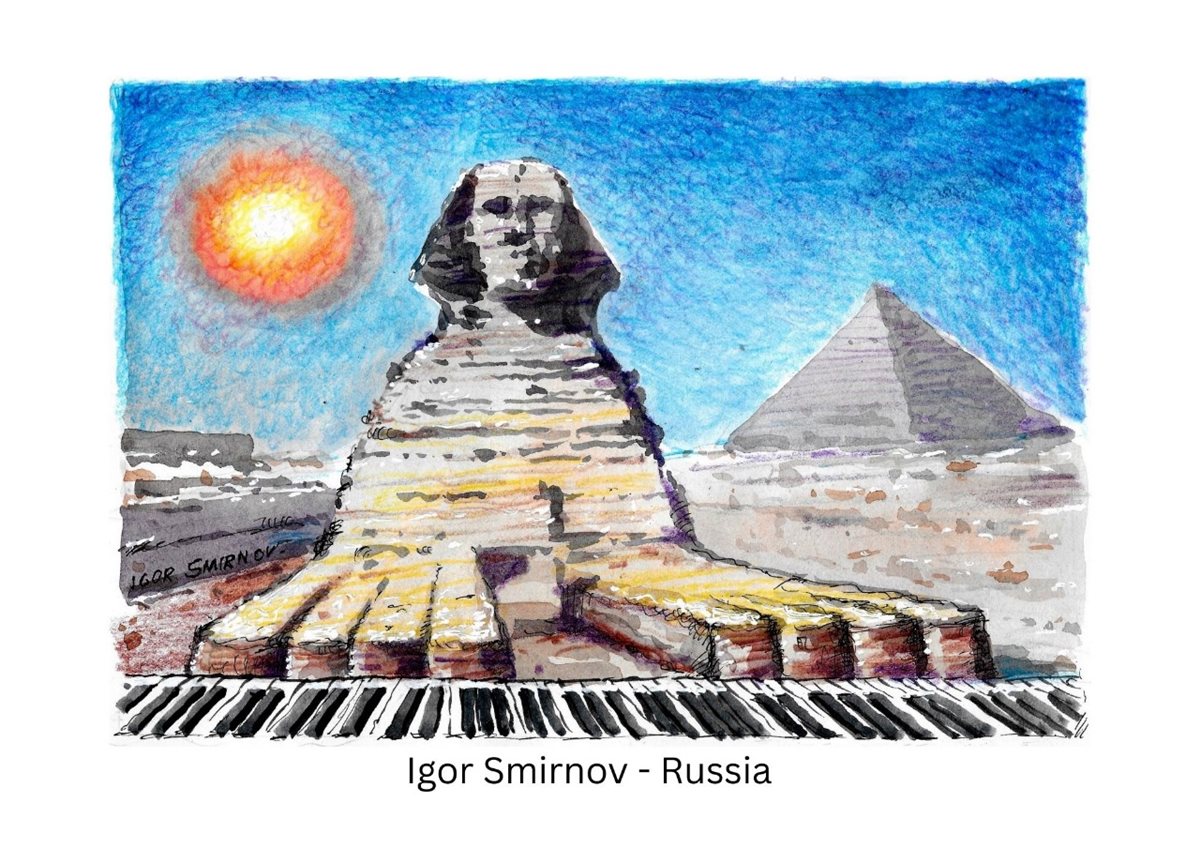 كاريكاتير مشارك في المعرض