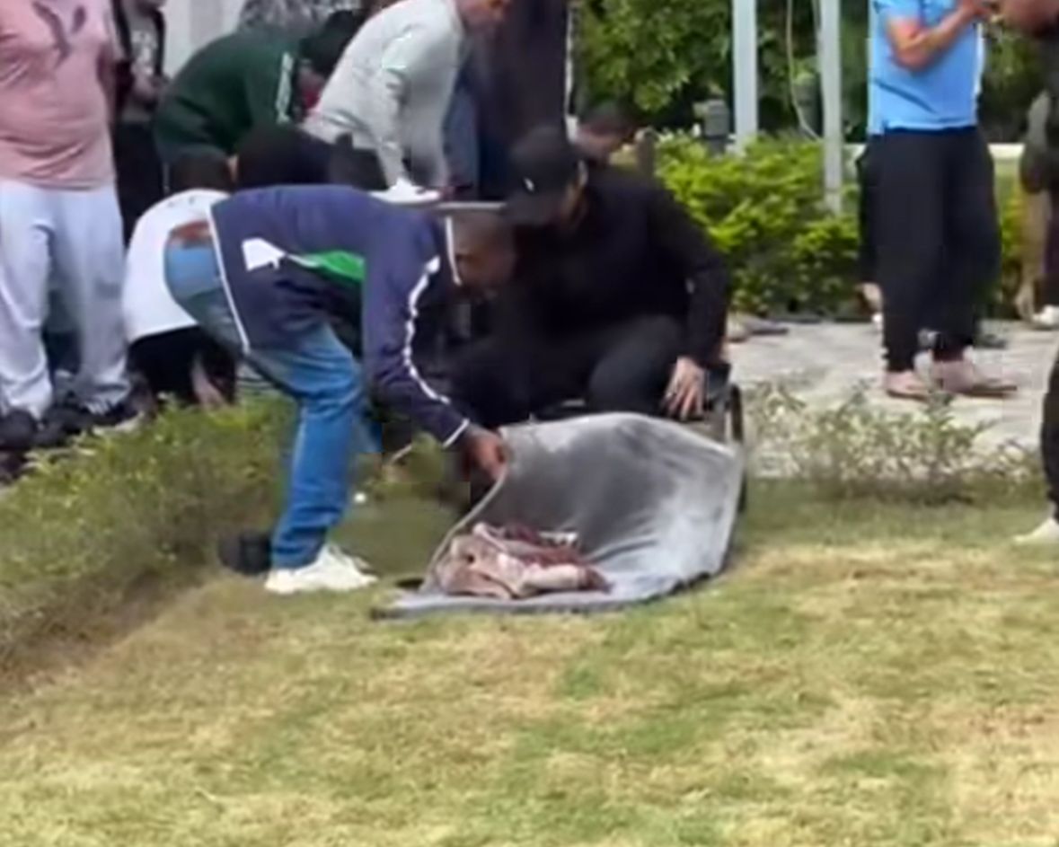 بعد استئصاله جزء من الكلى.. أول ظهور لتامر حسني خلال أداء صلاة الجمعة