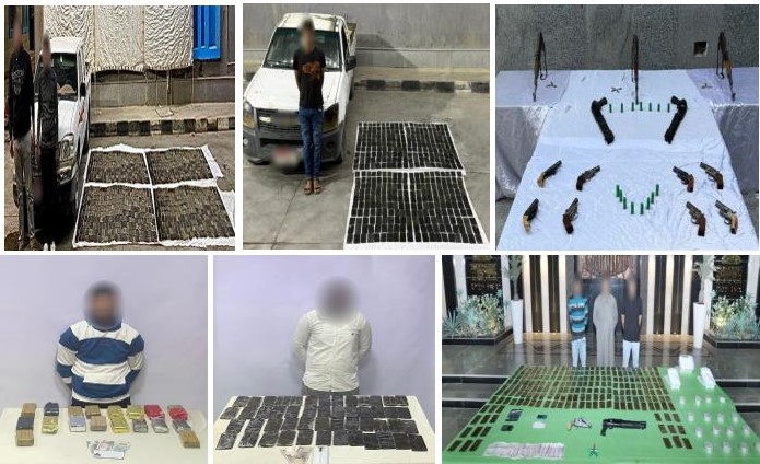 سقوط بؤر إجرامية من متجري المواد المخدرة في المحافظات
