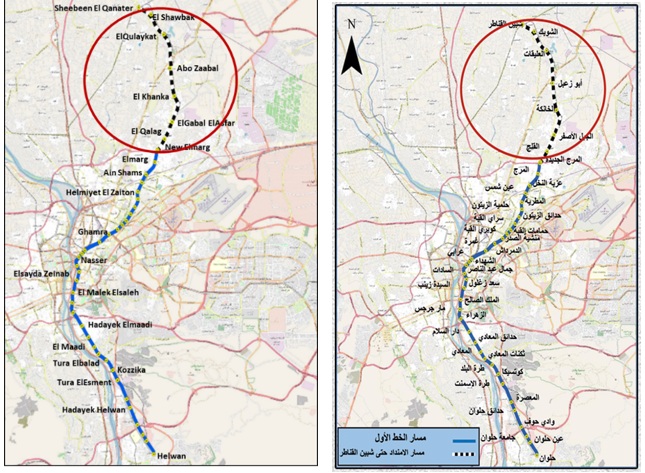 مسار الخط الأول للمترو