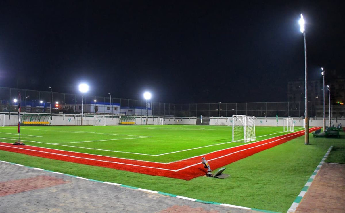 ملعب السيد متولي الخاص بـ المصري البورسعيدي اليوم بعد انتهاء عملية تطويره