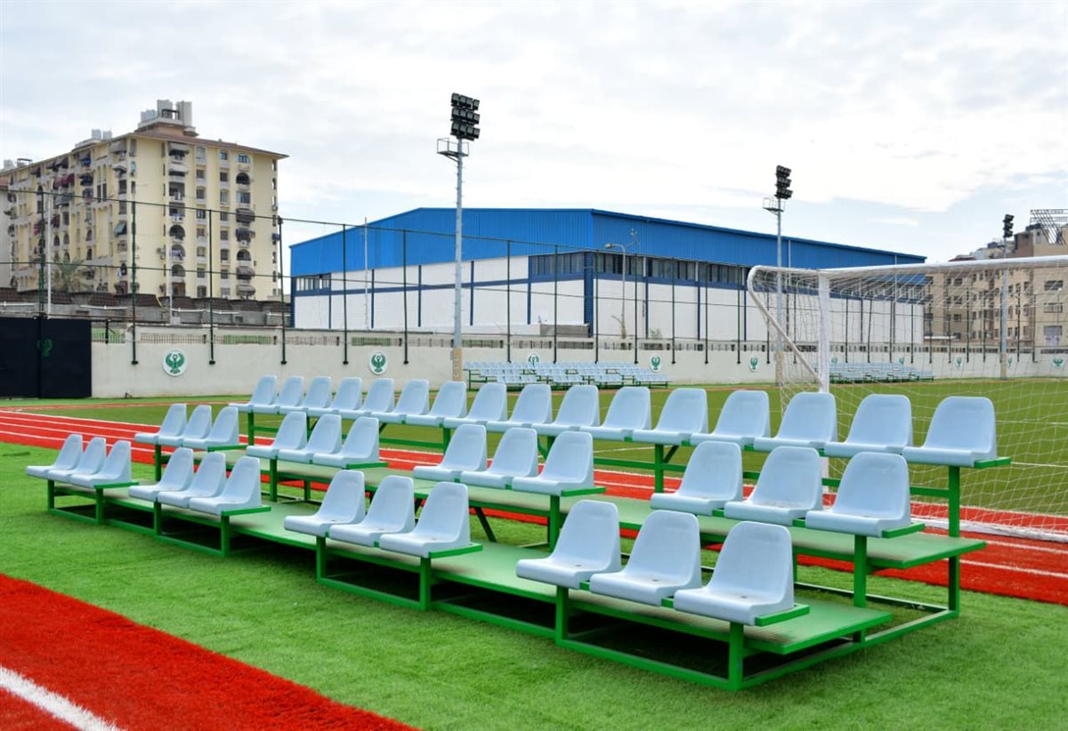 ملعب السيد متولي الخاص بـ المصري البورسعيدي اليوم بعد انتهاء عملية تطويره