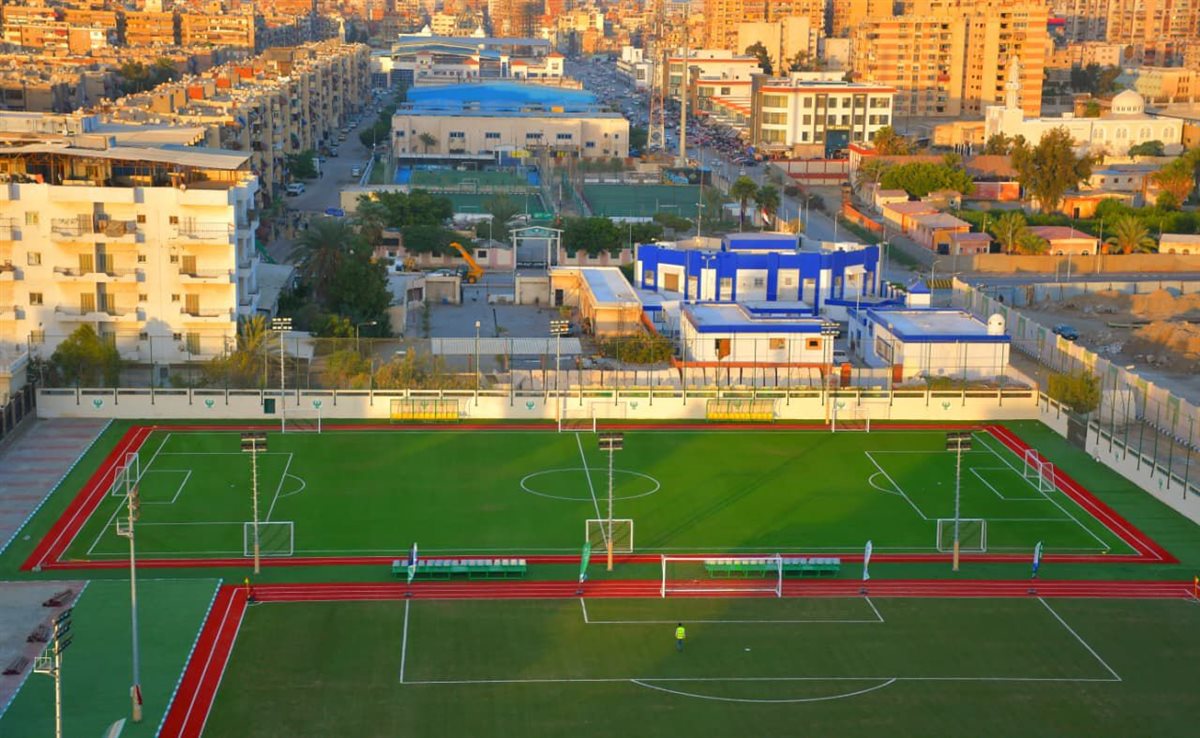 ملعب السيد متولي الخاص بـ المصري البورسعيدي اليوم بعد انتهاء عملية تطويره