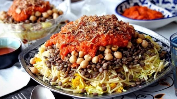 طريقة عمل الكشري المصري الشيف الشربيني