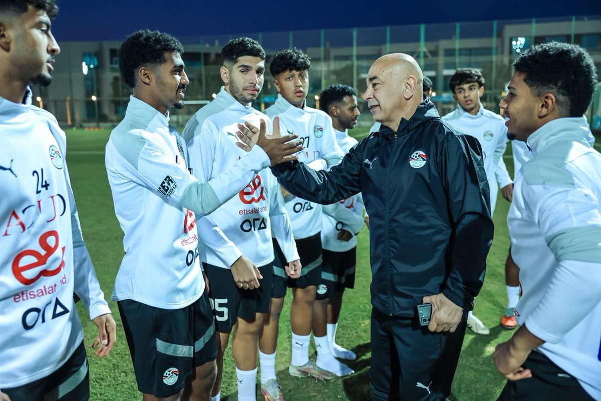 حسام حسن وإبراهيم حسن يزوران معسكر  منتخب مصر مواليد 2007