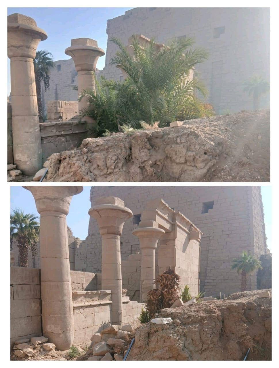 تطهير المعالم الأثرية في الأقصر