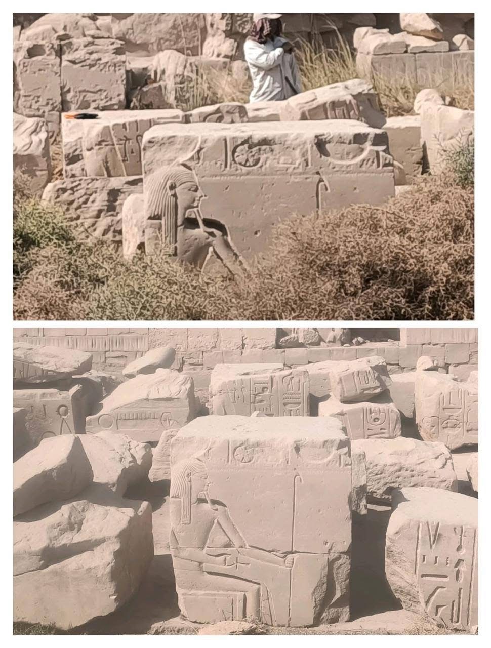 تطهير المعالم الأثرية في الأقصر