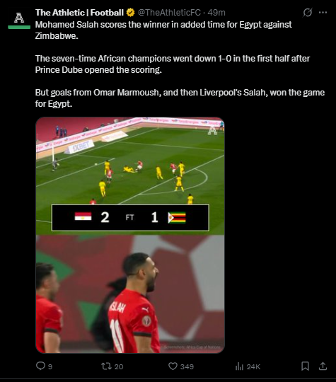 <strong>محمد صلاح يتصدر عناوين الصحافة العالمية عقب هدفه القاتل بمباراة مصر وزيمبابوي</strong>