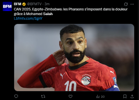 <strong>محمد صلاح يتصدر عناوين الصحافة العالمية عقب هدفه القاتل بمباراة مصر وزيمبابوي</strong>
