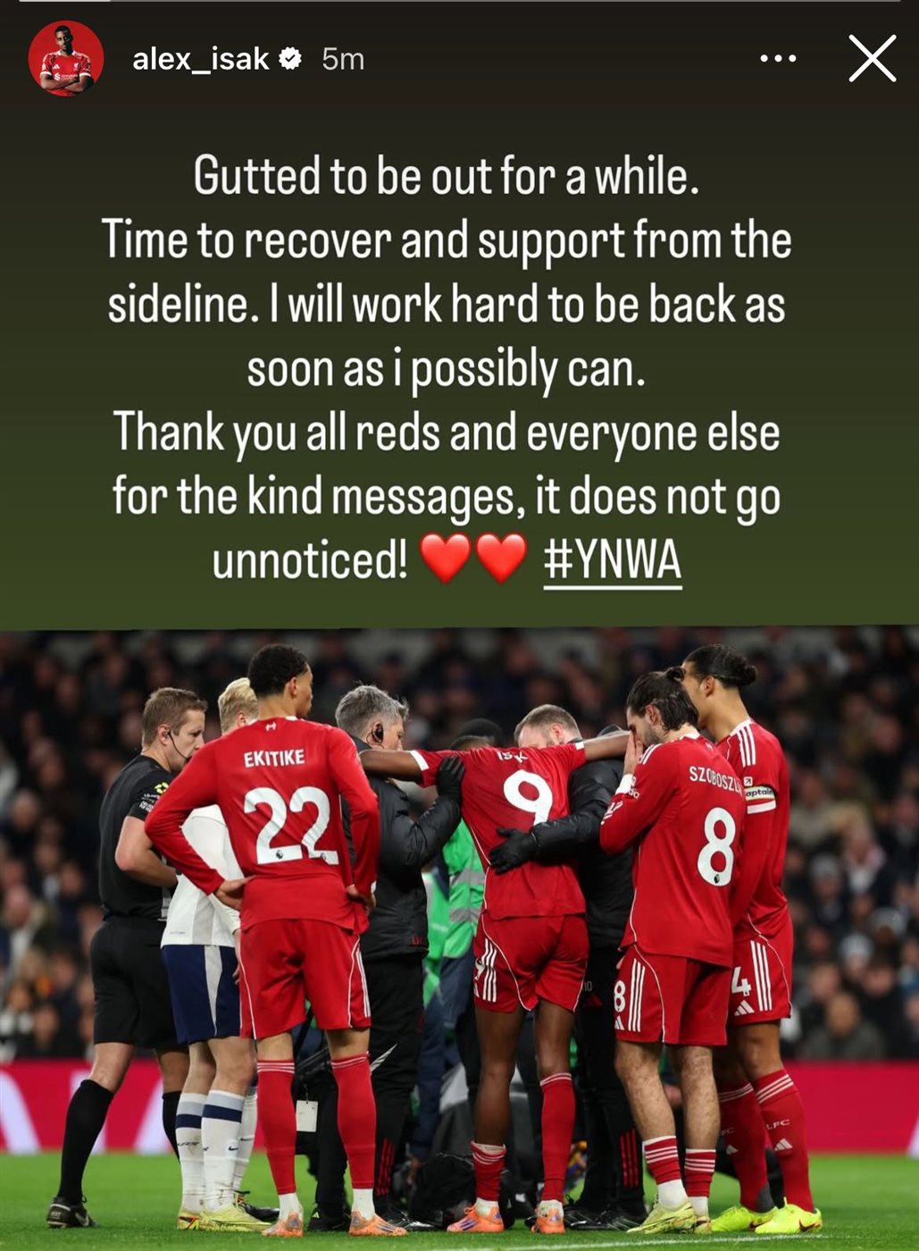 <strong>ألكسندر إيزاك عبر حسابه الرسمي على موقع التواصل الإجتماعي إنستجرام</strong>