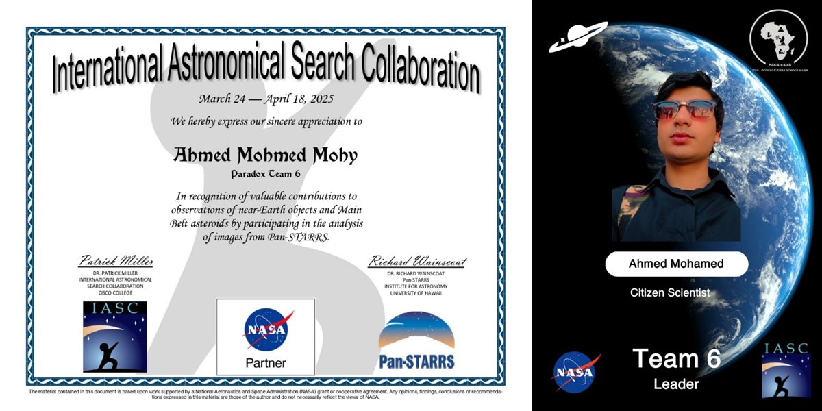 ، أحمد محمد محي مكتشف كويكب 2024 WP28