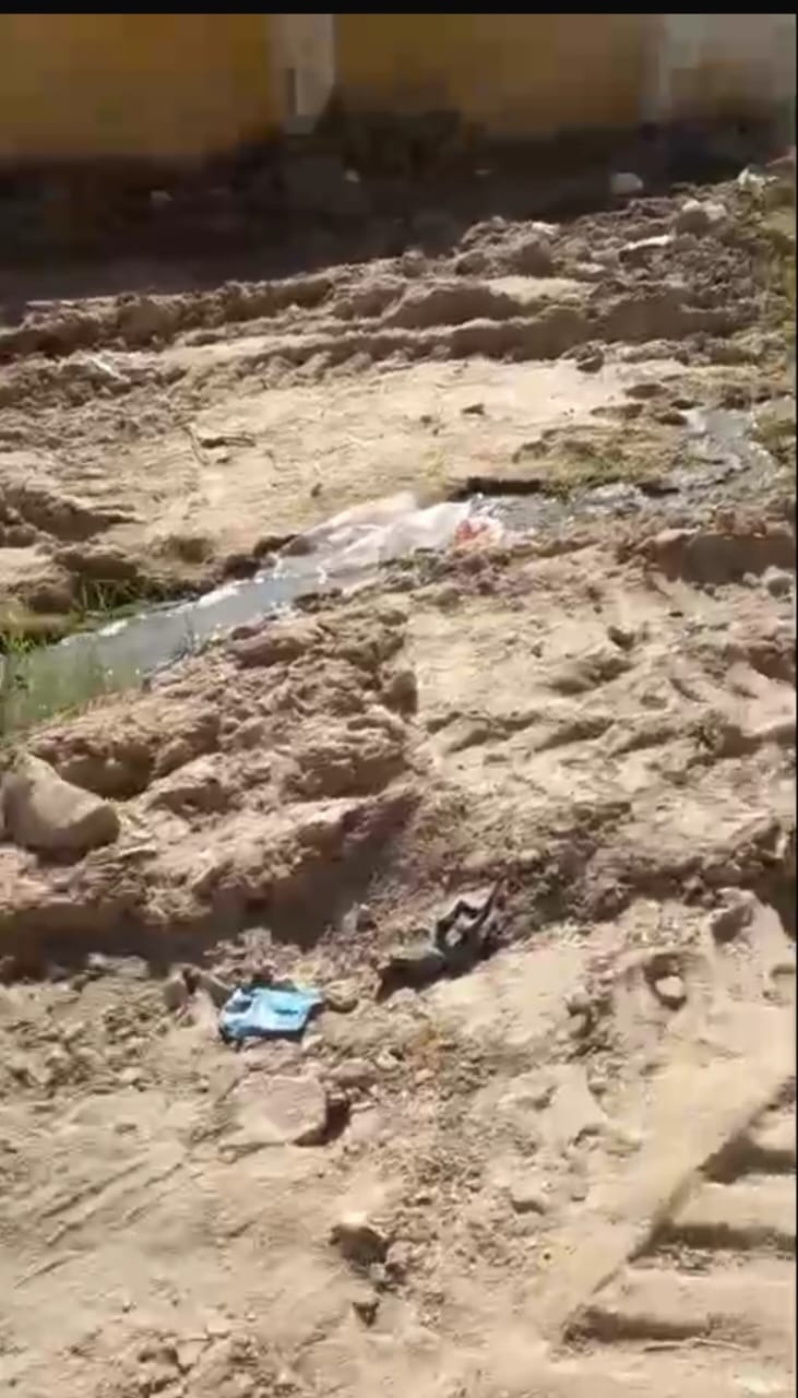 إحدى المناطق المتضررة 