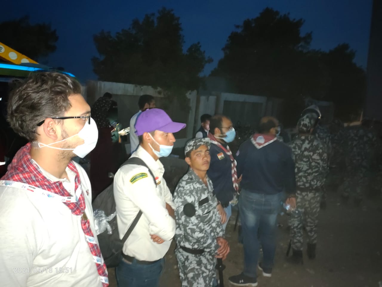 فريق الجوالة بالقليوبية يشارك في حادث قطار طوخ