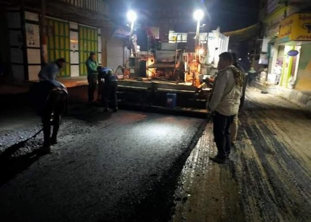 رصف طرق بلبيس بالشرقية 02