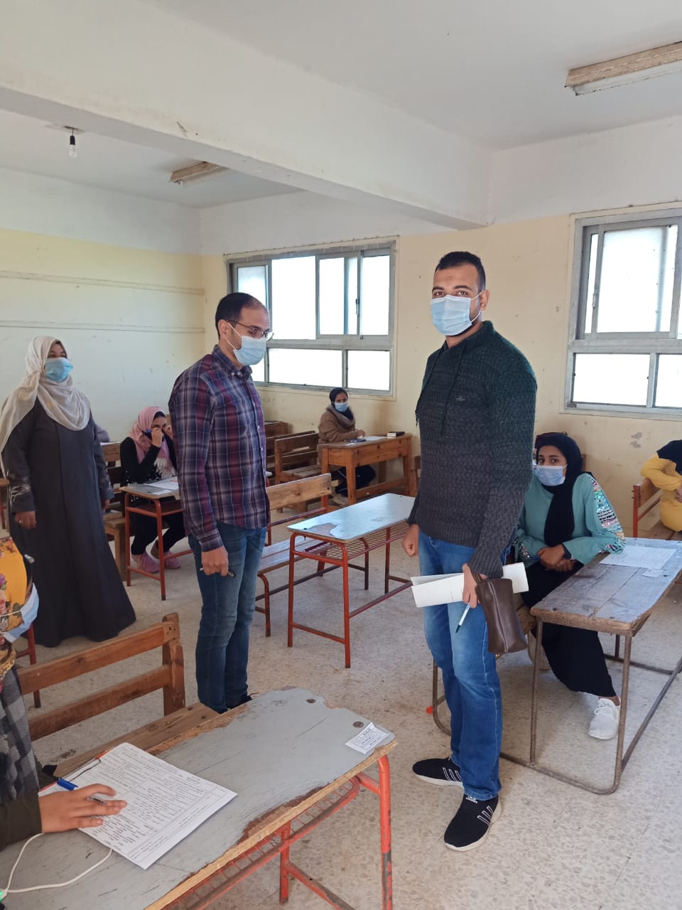 امتحانات نهاية العام  وسط إجراءات وقائية بالشرقية 01