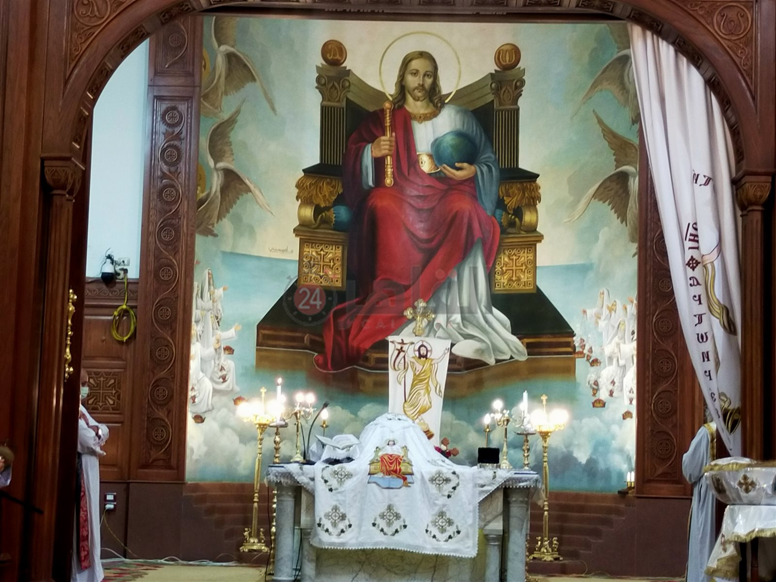 كنيسة الشهيد مارجرجس بالفيوم تحتفل بعيد القيامة المجيد 